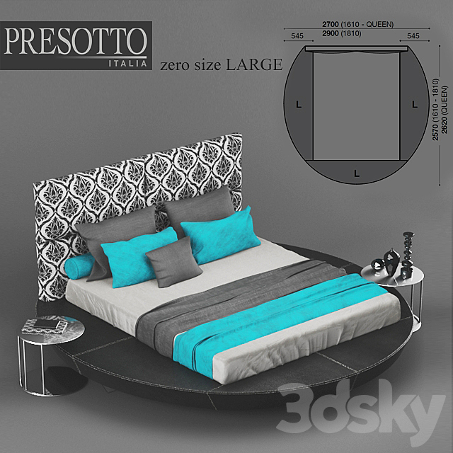 Presotto_Zero_Bed 3DSMax File - thumbnail 1