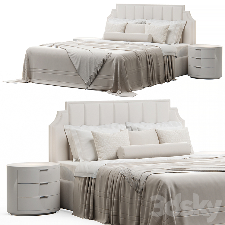 Princetone Bed 3DS Max Model - thumbnail 1