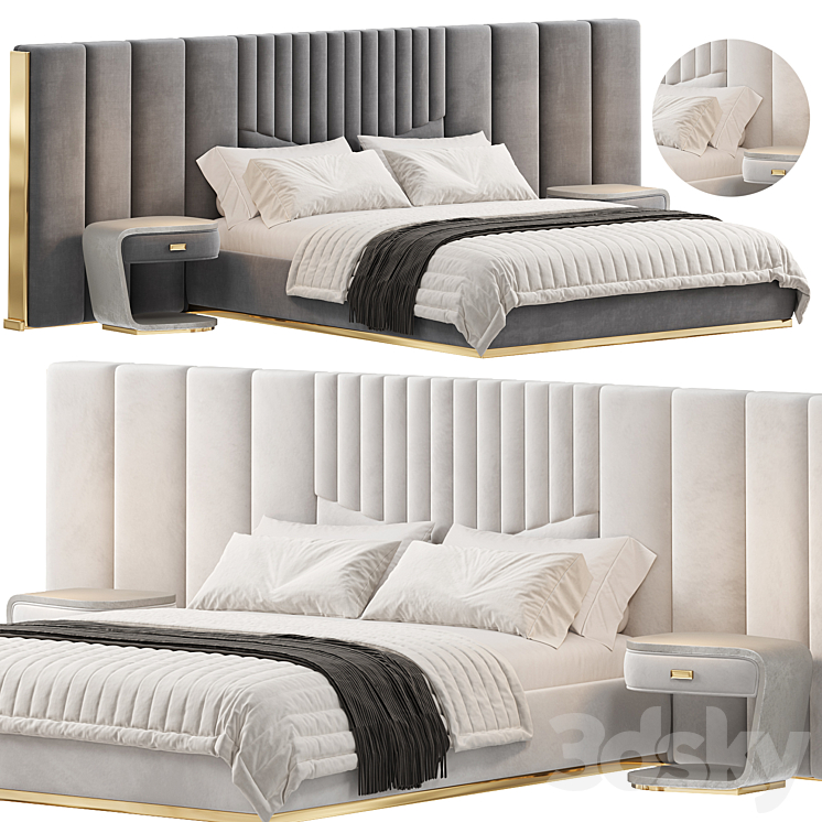 Prisma Grilli Bed by Justform 3DS Max Model - thumbnail 1