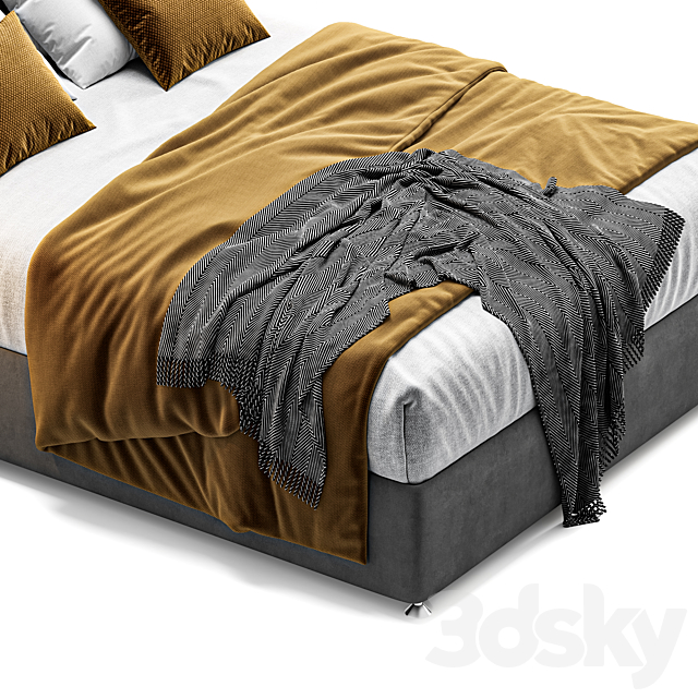 Queen bed Askona orlando 3DSMax File - thumbnail 3