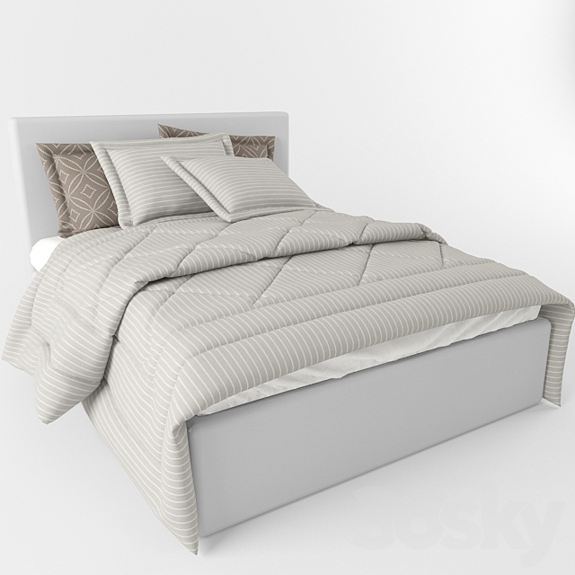 Quilted bedding 3DSMax File - thumbnail 1