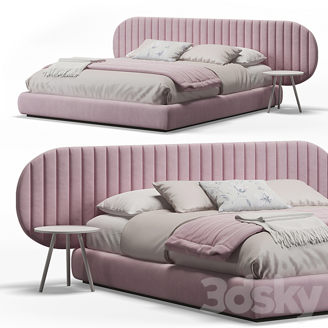 Quinn headboard bed 3DSMax File - thumbnail 1