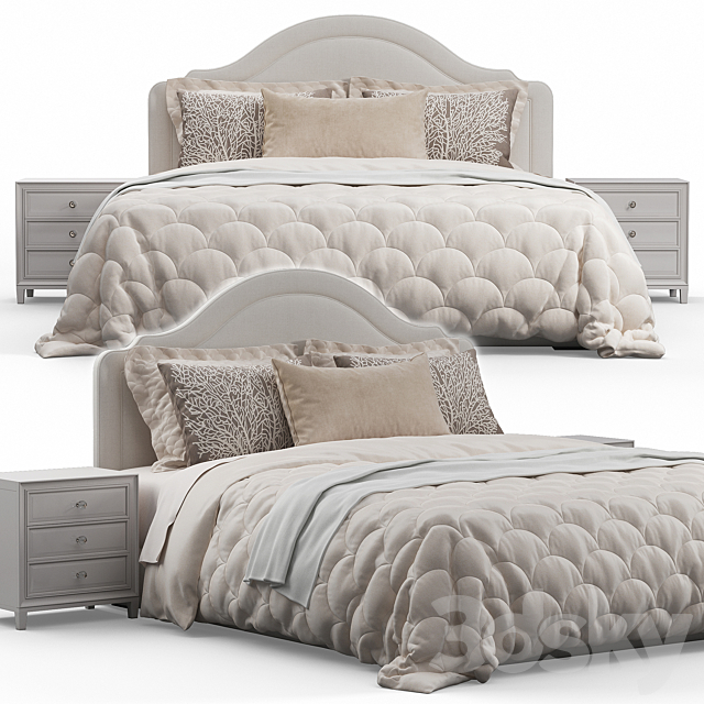 Rabin Qween Headboard Bed 3DSMax File - thumbnail 1