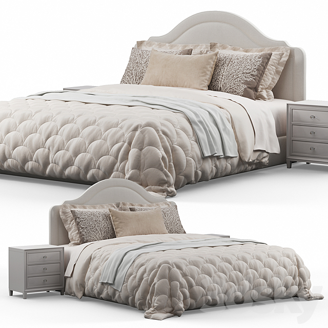 Rabin Qween Headboard Bed 3DSMax File - thumbnail 2