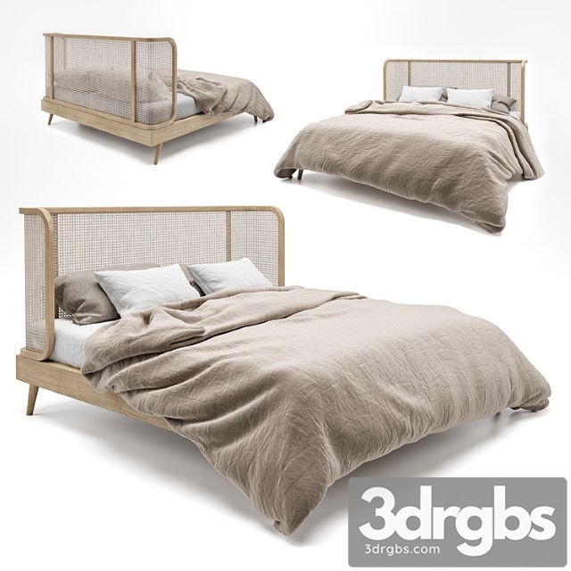 Rattan bed mb03 2 3dsmax Download - thumbnail 1