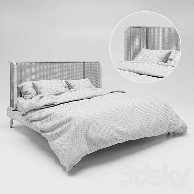 Rattan Bed MB03 3DSMax File - thumbnail 3