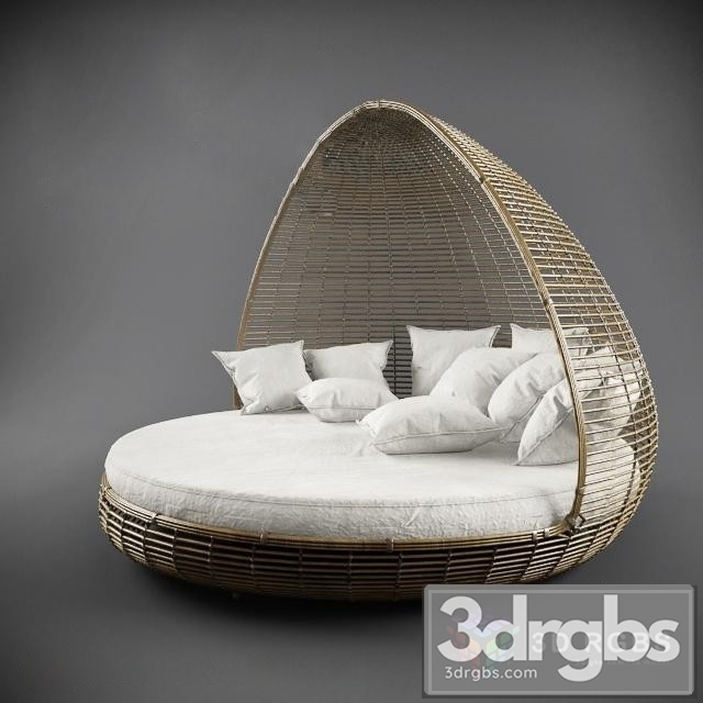 Rattan Outdoor Bed 3dsmax Download - thumbnail 1