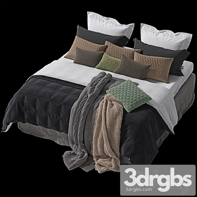 Realistic bed 2 3dsmax Download - thumbnail 1