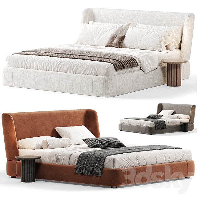 Reeves Bed By Minotti 3DS Max Model - thumbnail 4