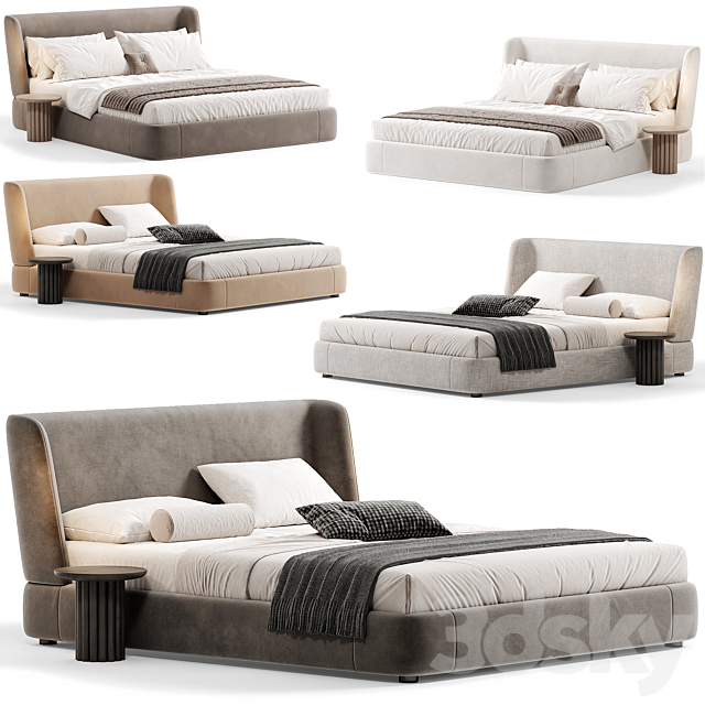 Reeves Bed By Minotti 3DS Max Model - thumbnail 6