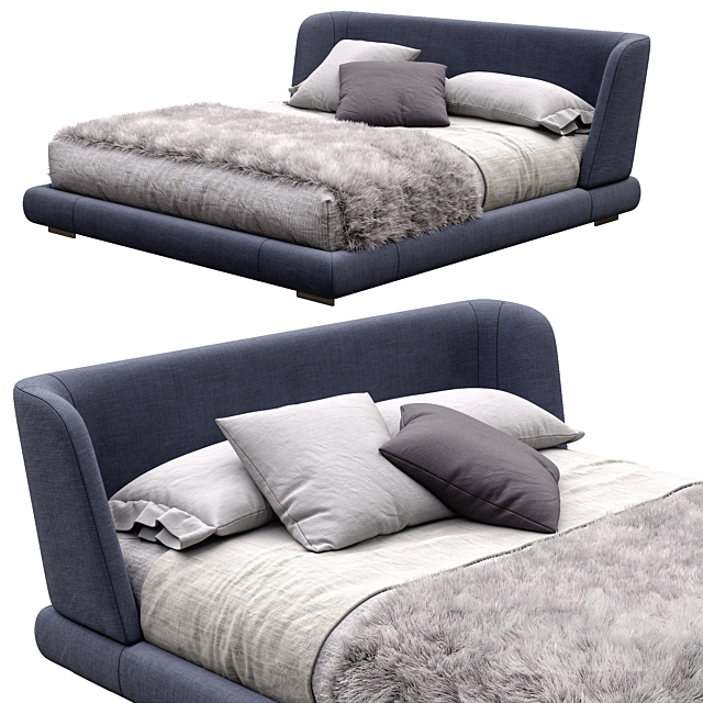 Reeves bed by minotti 3DSMax File - thumbnail 2