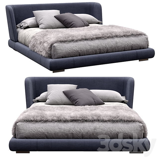 Reeves bed by minotti 3DSMax File - thumbnail 3