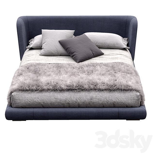 Reeves bed by minotti 3DSMax File - thumbnail 4