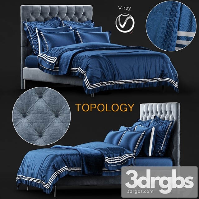 Restoration hardware bed covers and pillowcases 2 3dsmax Download - thumbnail 1