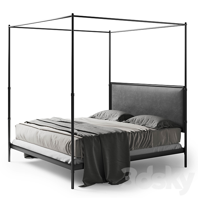 Restoration Hardware French iron bed V1 3DSMax File - thumbnail 1