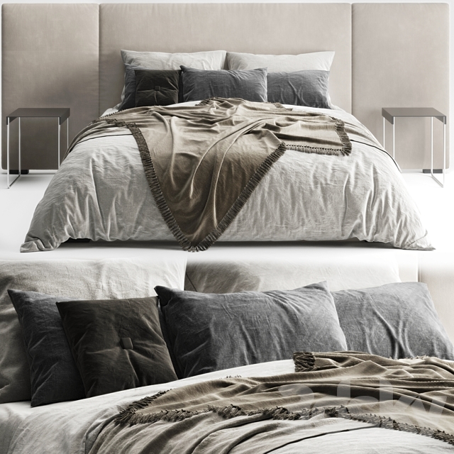 Restoration Hardware Modena Bed 3DSMax File - thumbnail 1