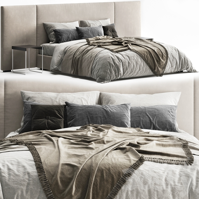 Restoration Hardware Modena Bed 3DSMax File - thumbnail 2