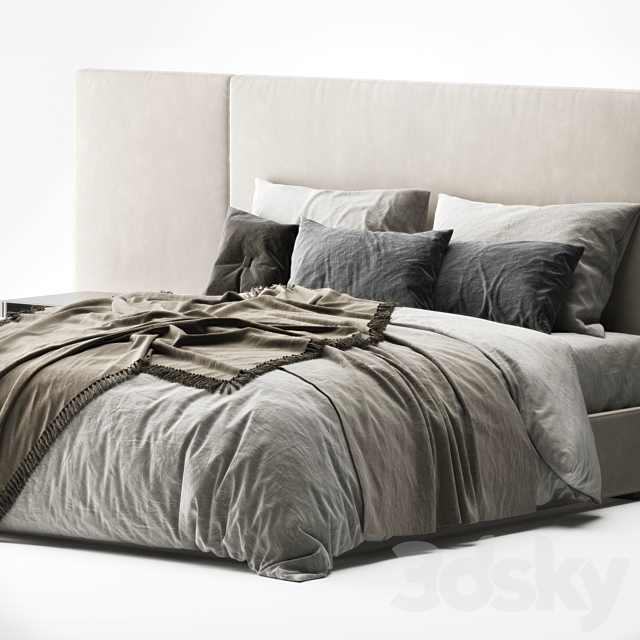 Restoration Hardware Modena Bed 3DSMax File - thumbnail 4