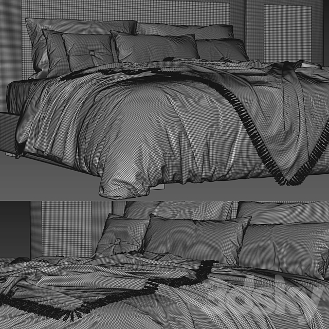 Restoration Hardware Modena Bed 3DSMax File - thumbnail 5