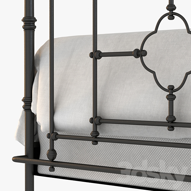 Restoration Hardware QUATREFOIL IRON BED 3DSMax File - thumbnail 2