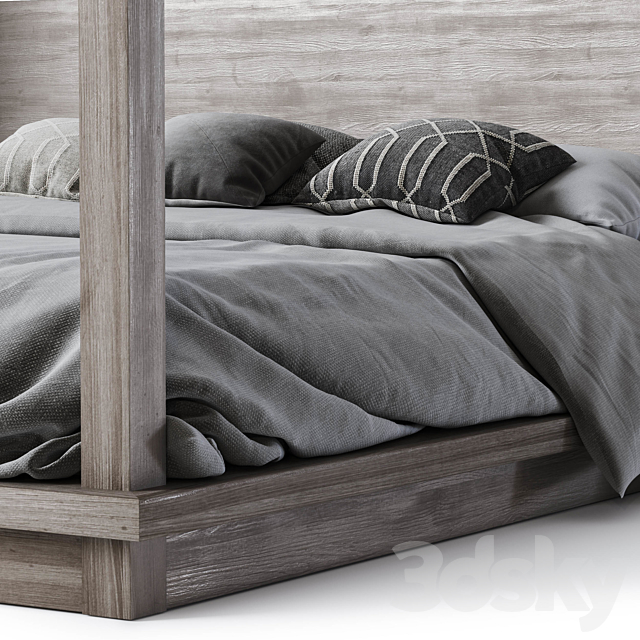 Restoration Hardware russian bed 3DSMax File - thumbnail 2