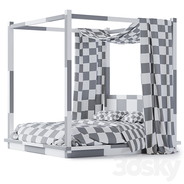 Restoration Hardware russian bed 3DSMax File - thumbnail 4