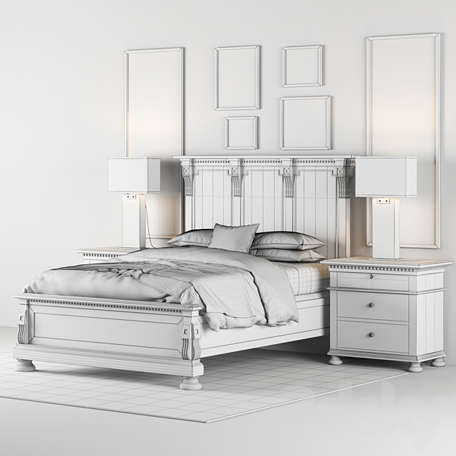 Restoration Hardware ST.JAMES PANEL BED 3DSMax File - thumbnail 3