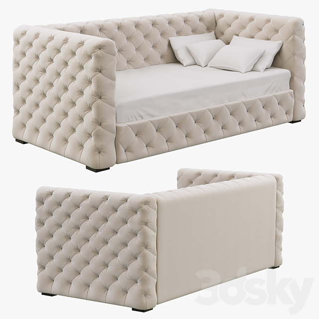 Restoration Hardware Tribeca Tufted Daybed 3DSMax File - thumbnail 1