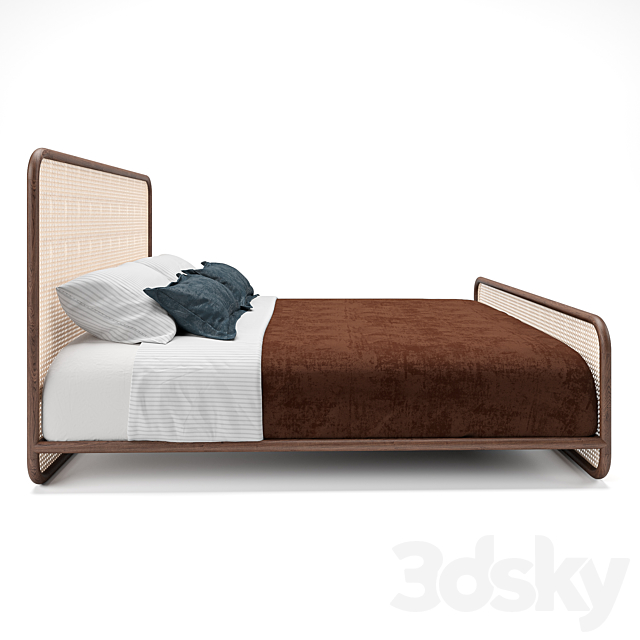 Retro rattan bed 3DSMax File - thumbnail 2