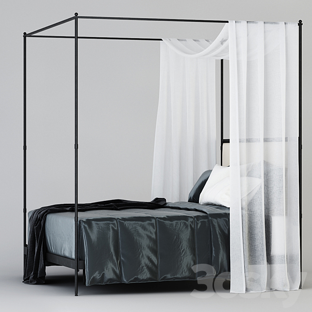 RH 19TH WITH FRENCH IRON CANOPY BED 3DSMax File - thumbnail 5