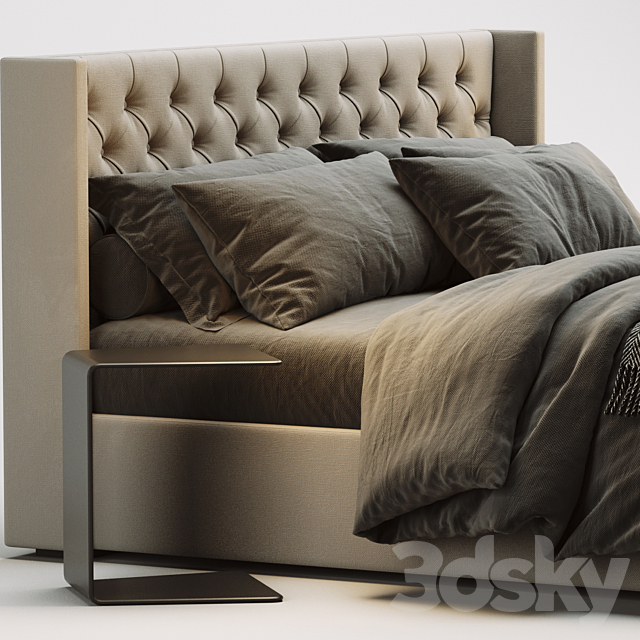 RH Adler Bed 3DS Max Model - thumbnail 2