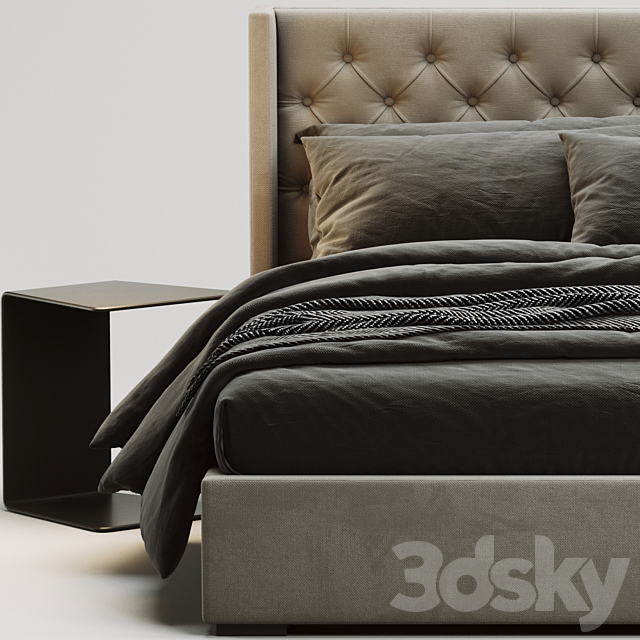 RH Adler Bed 3DS Max Model - thumbnail 4