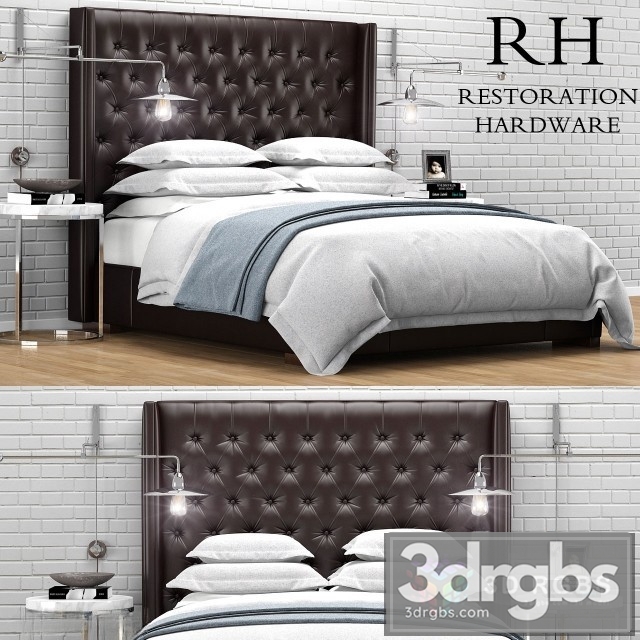 RH Adler Bed 3dsmax Download - thumbnail 1