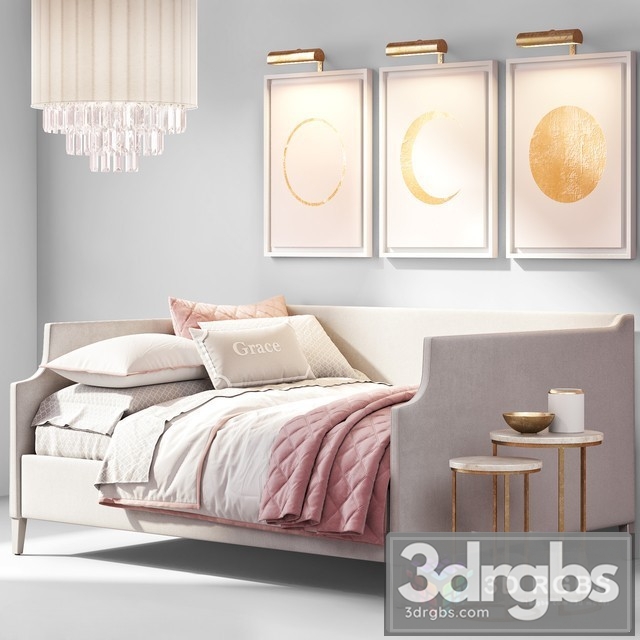 RH Annika Day Bed 3dsmax Download - thumbnail 1