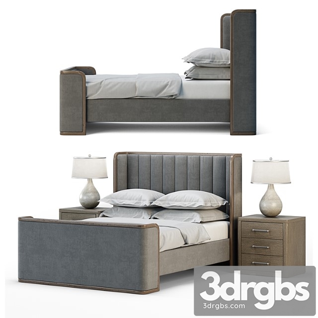 Rh. aston fabric bed 2 3dsmax Download - thumbnail 1