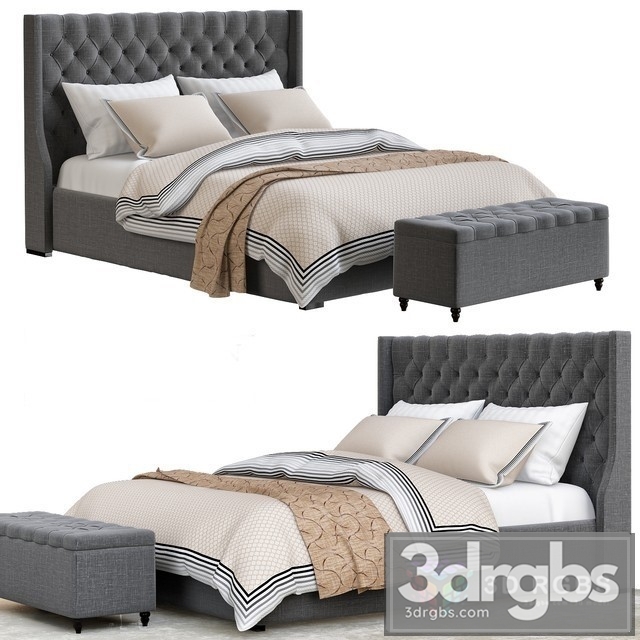 RH Bed 3dsmax Download - thumbnail 1