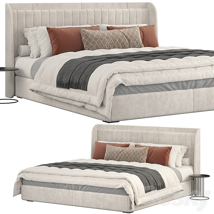 Rh Boston bed 3DS Max Model - thumbnail 1