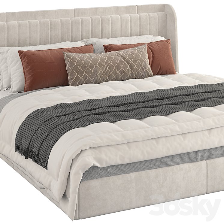 Rh Boston bed 3DS Max Model - thumbnail 2