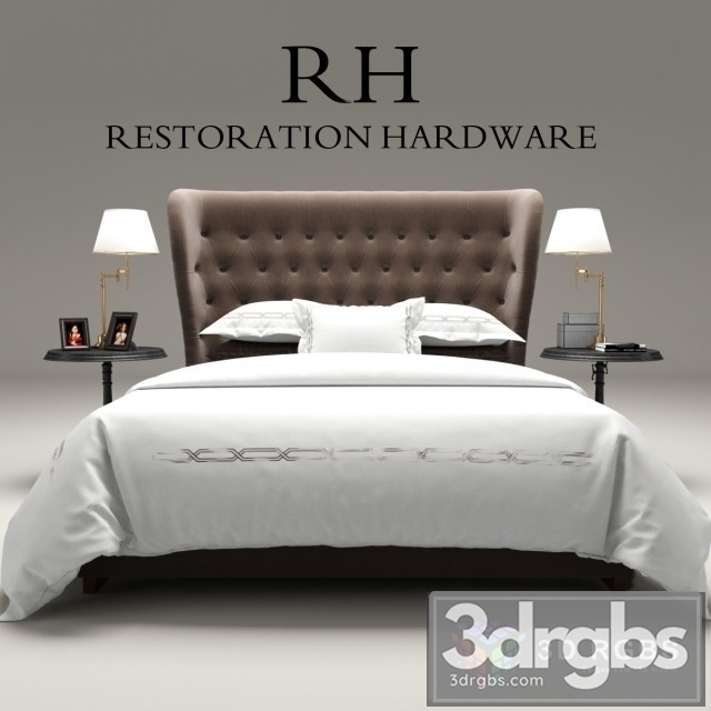 RH Churhil Bed 3dsmax Download - thumbnail 1