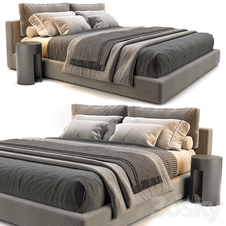 RH Cloud Platform Bed 3DS Max - thumbnail 2