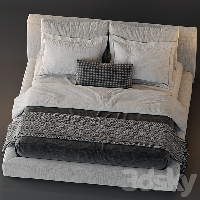 RH Cloud Platform Bed 3DSMax File - thumbnail 2