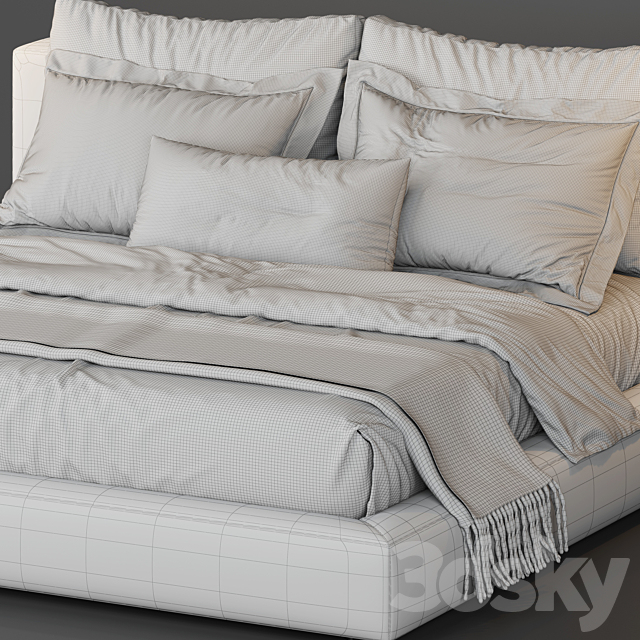 RH Cloud Platform Bed 3DSMax File - thumbnail 4