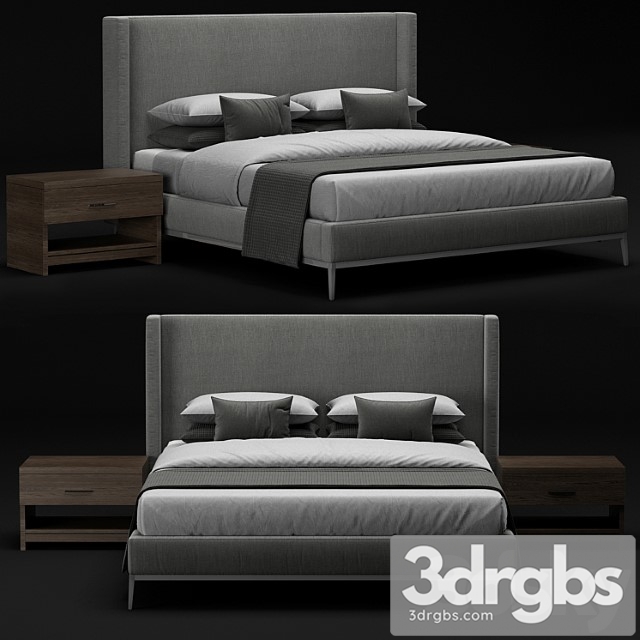 Rh italia shelter nontufted platform bed 2 3dsmax Download - thumbnail 1