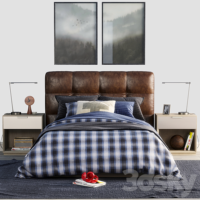 RH Logan bedroom set 3DSMax File - thumbnail 1