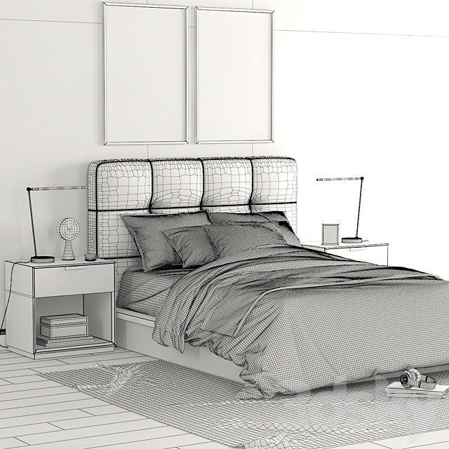 RH Logan bedroom set 3DSMax File - thumbnail 3