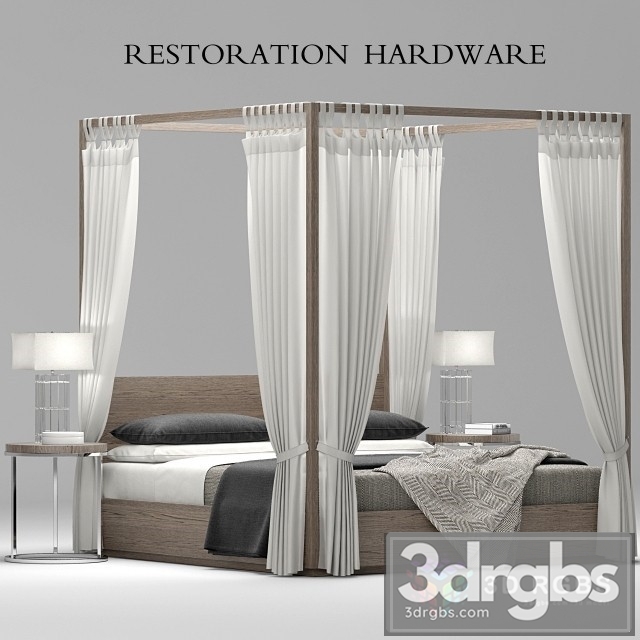 RH Machinto Bed 3dsmax Download - thumbnail 1