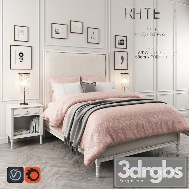 RH Maelin Bed 3dsmax Download - thumbnail 1