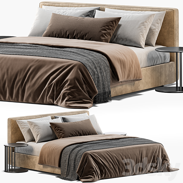 RH Modena Bed 3DS Max Model - thumbnail 1