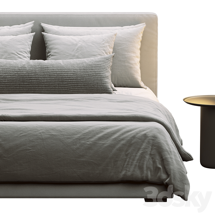 RH Modena Bed 3DS Max Model - thumbnail 2