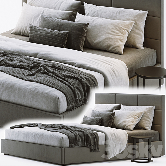 RH Modena Bed 3DS Max Model - thumbnail 2